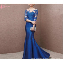 Chic Style Royal Blue Plus Size Mermaid Evening Dress 2017 Prom Evening Dress Custom Made